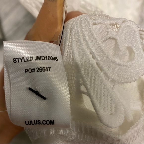 Lulu’s  | Lacey Lane White Lace Long Sleeve Dress Size XS NEW - Picture 9 of 12